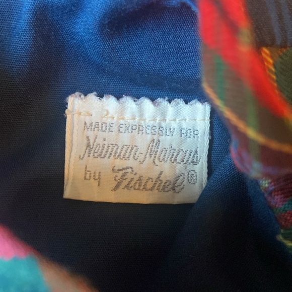 Vintage Plaid Neiman Marcus Christmas Prairie Dress - Picture 7 of 10